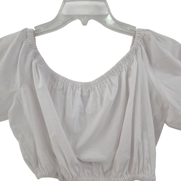 Millie Mackintosh Pitusa NWT Women's Pullover Top White Size L embordary detail - Picture 5 of 7